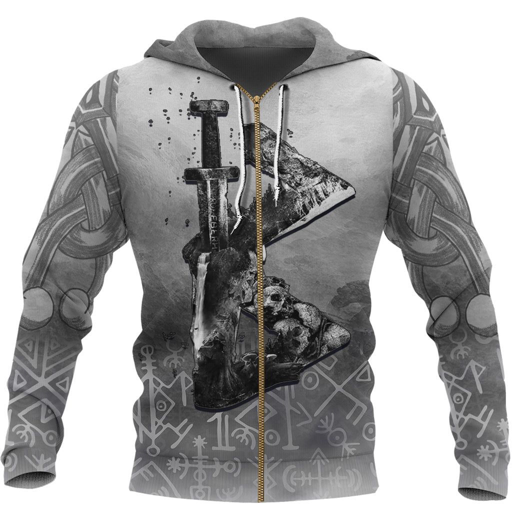 Viking Zip Hoodie - Berkana Rune RLT12