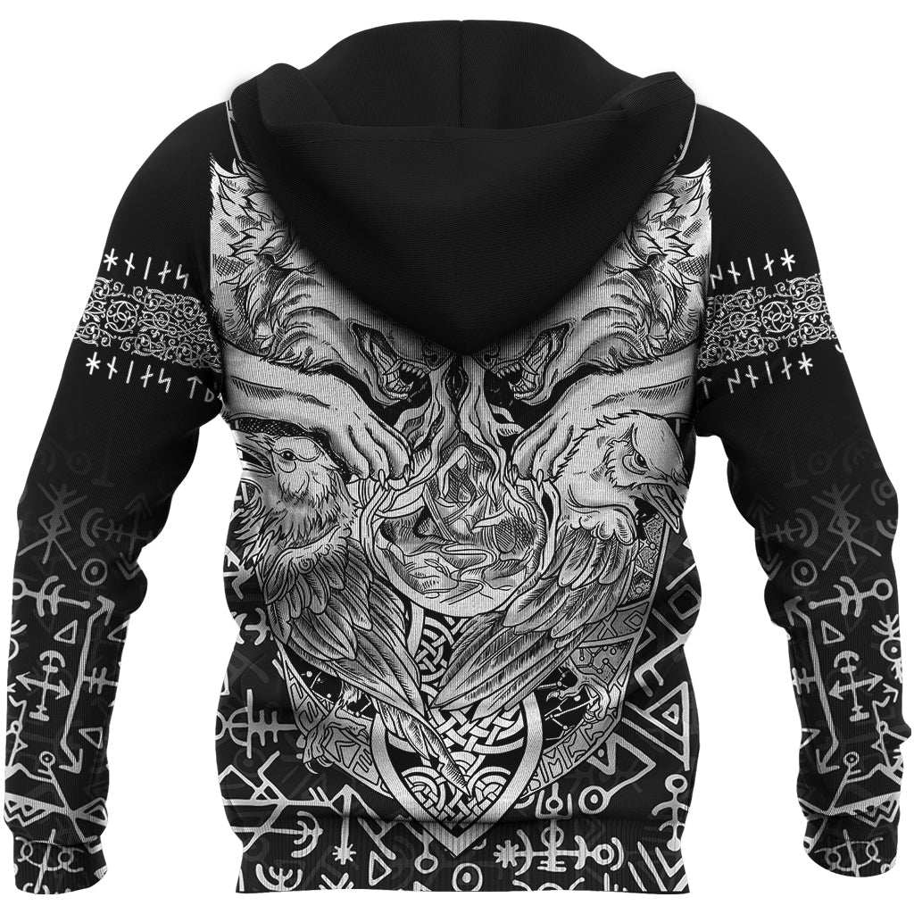 Viking Hoodie Wolf and Raven Special RLT12