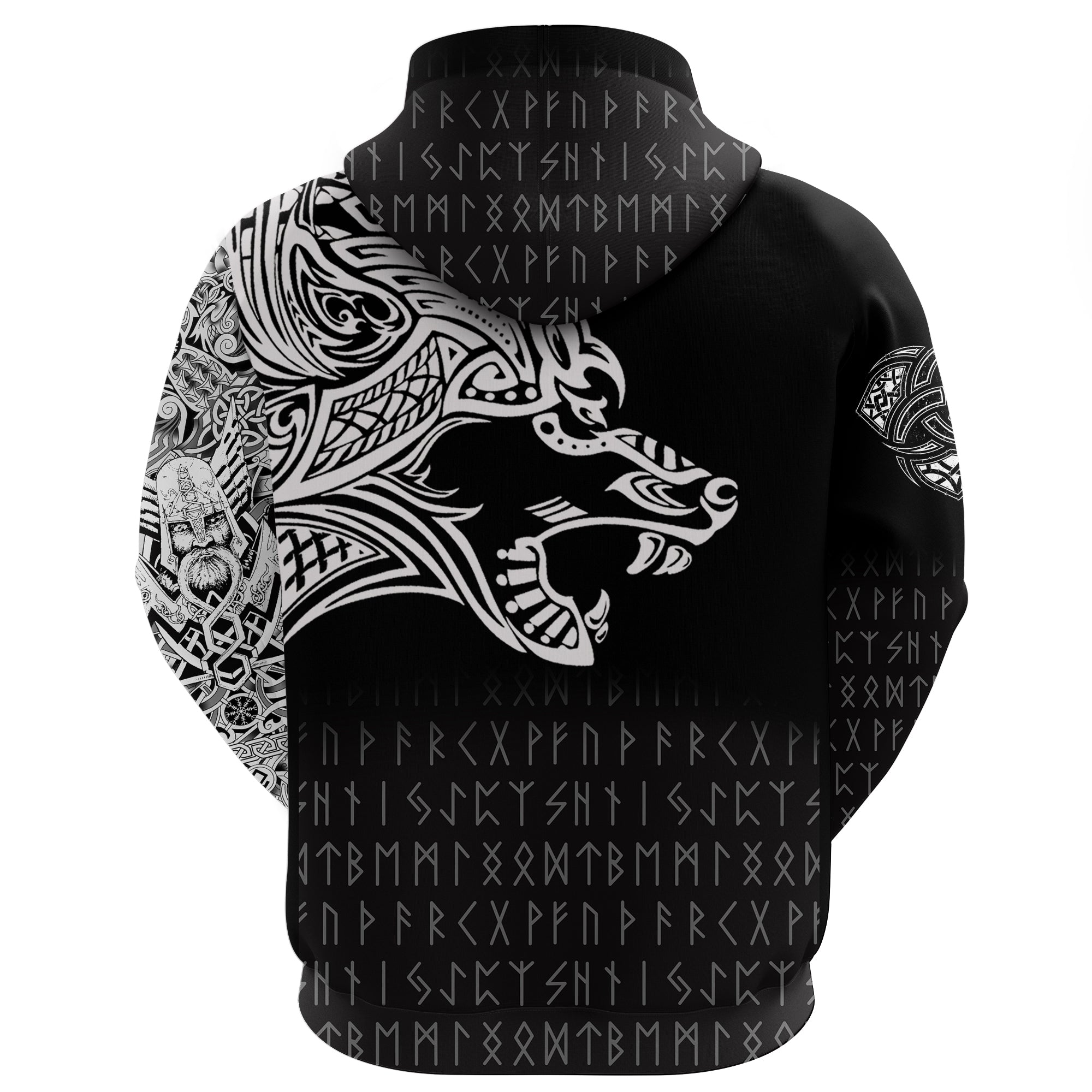 VikingFenrir Tatoo Zip Hoodie RLT12