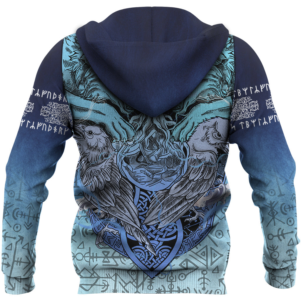 Viking Zip Hoodie - Ansuz Rune RLT12