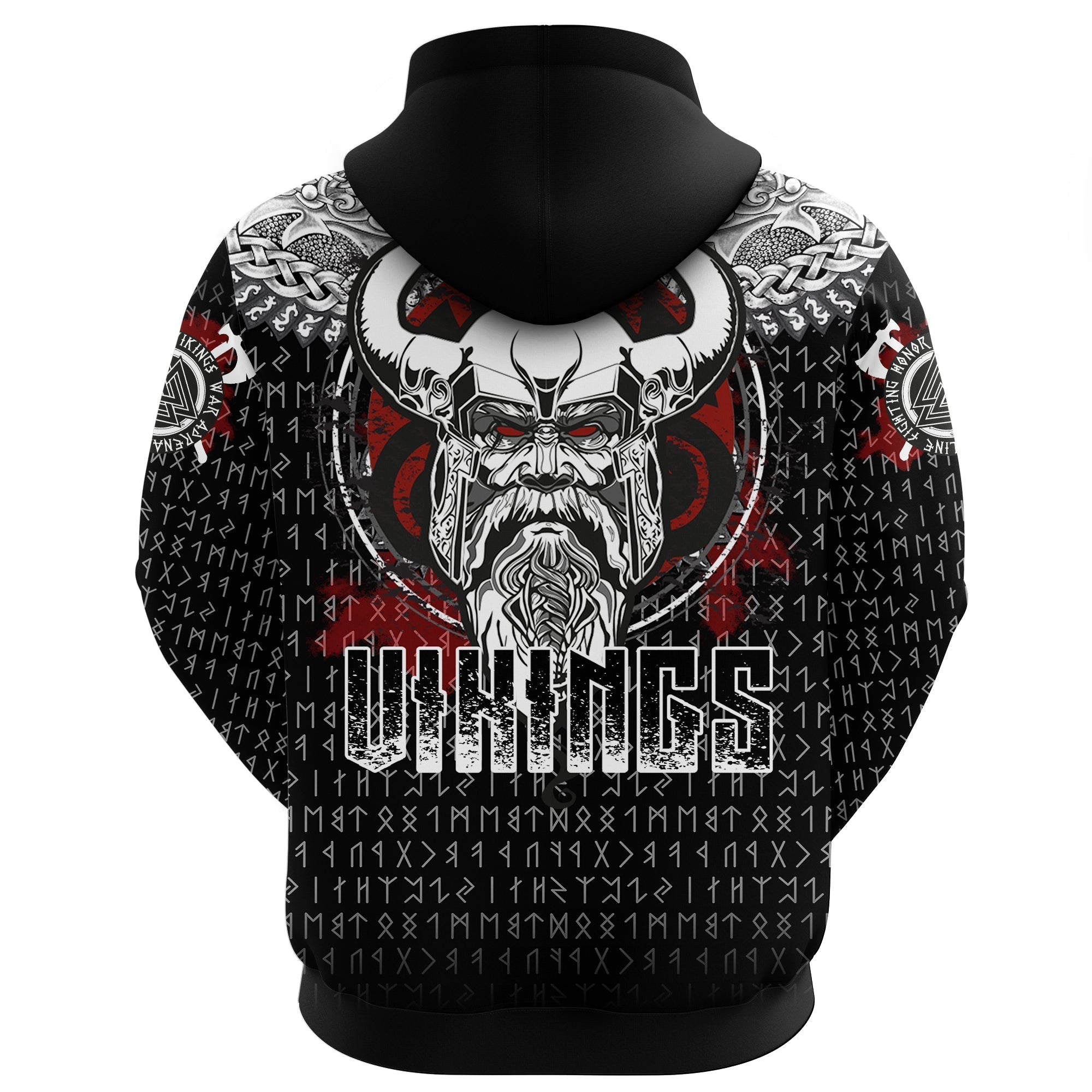 Viking Odin Honor Hoodie - Viking Pattern RLT12