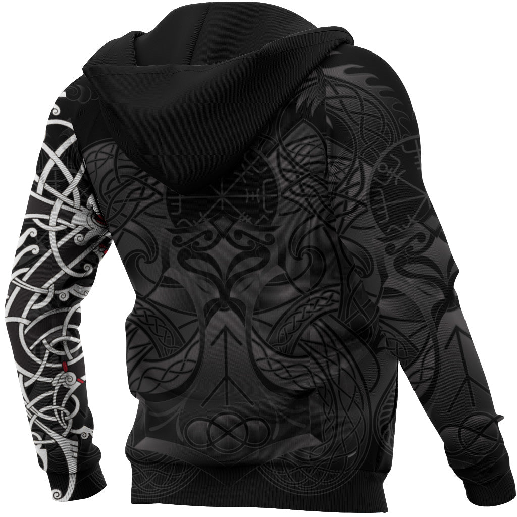 Custom Viking Hoodie Dragon Tattoo RLT12