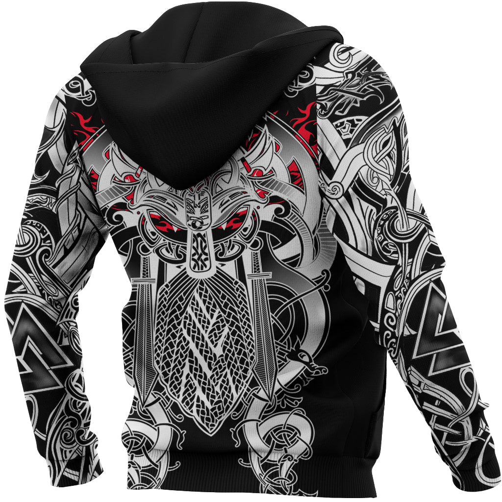 Viking Zip Hoodie - Odin Eternal Flame RLT12