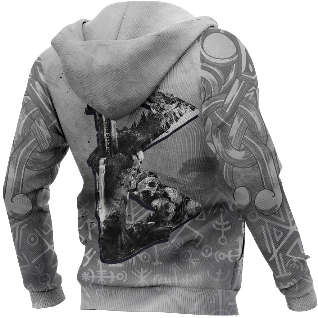 Viking Zip Hoodie - Berkana Rune RLT12