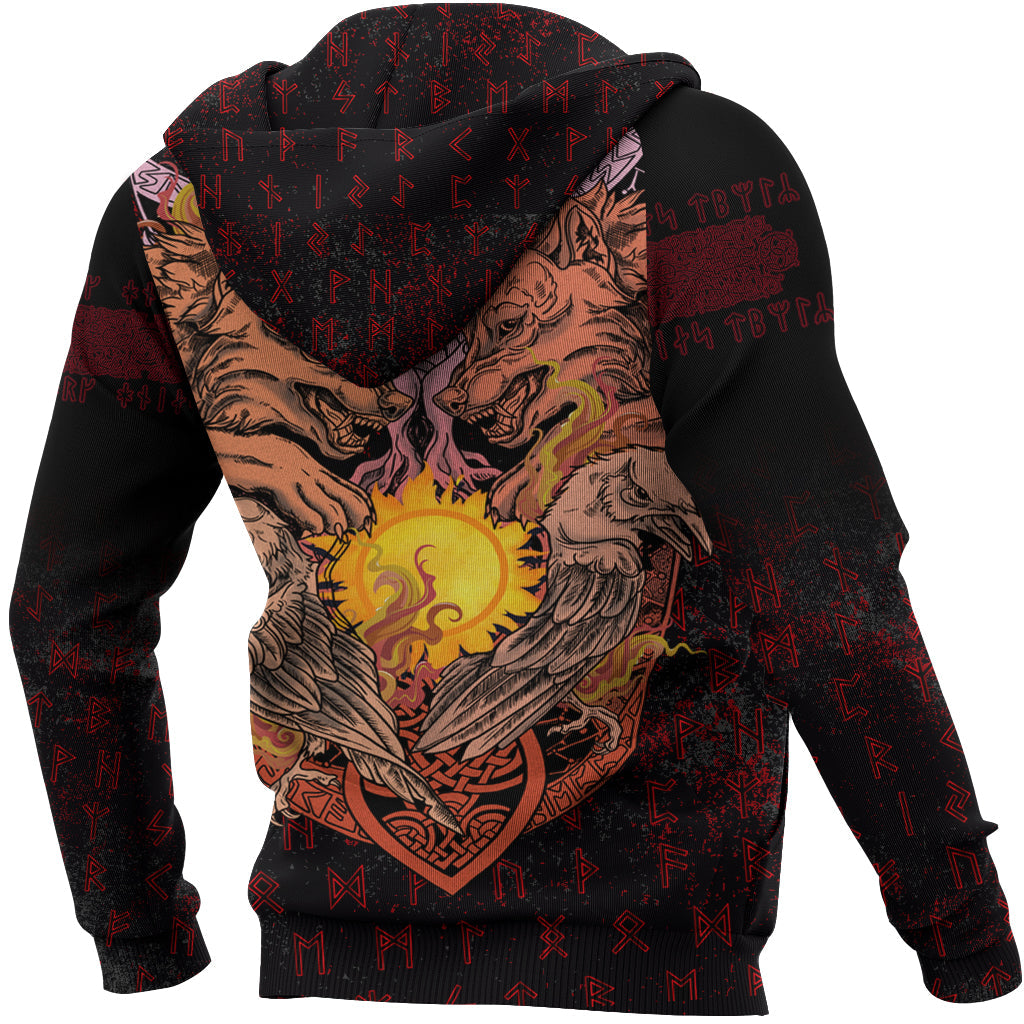 Viking Zip Hoodie - Sowilu Rune RLT12