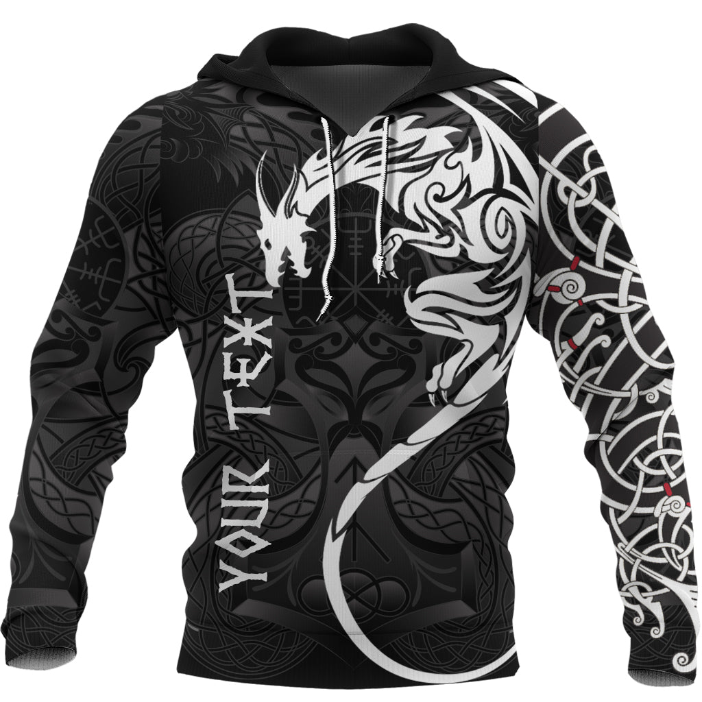 Custom Viking Hoodie Dragon Tattoo RLT12