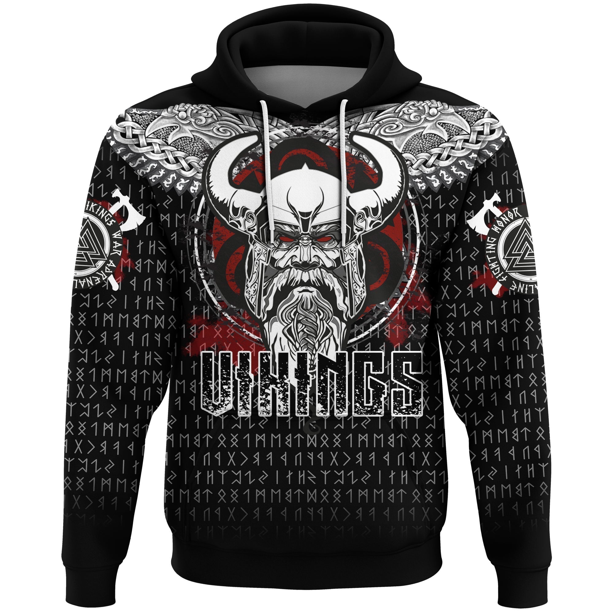 Viking Odin Honor Hoodie - Viking Pattern RLT12
