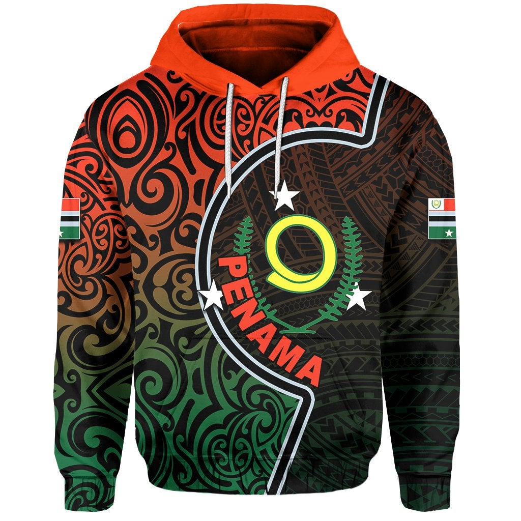 Penama Province Hoodie Of Vanuatu Polynesian Flag Color LIANA VATU LT6