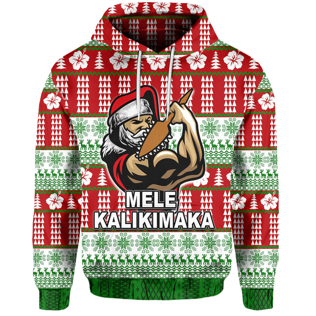 Hawaiian Santa Claus Warrior Hoodie Christmas LT6
