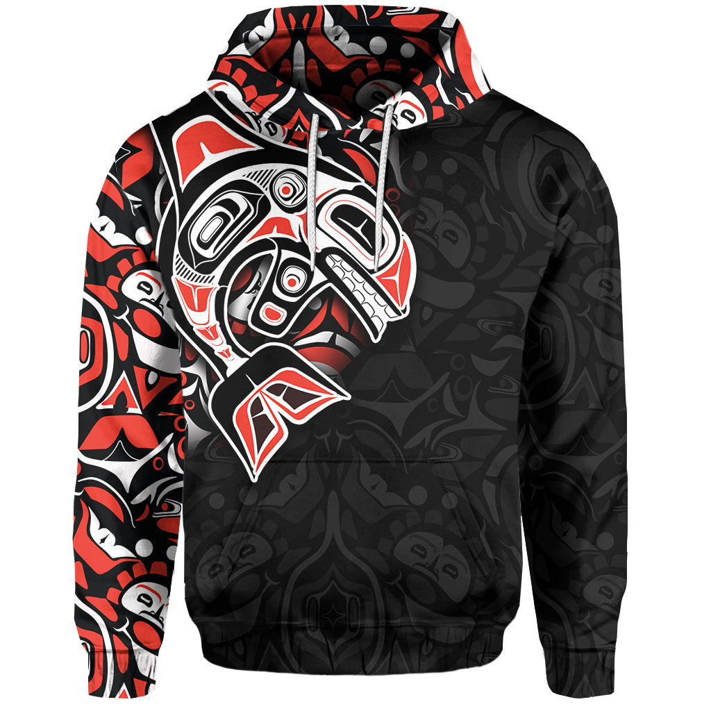 Custom Canada Haida Hoodie Killer Whale LT6
