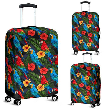Hibiscus Parrot Brazil Luggage Covers