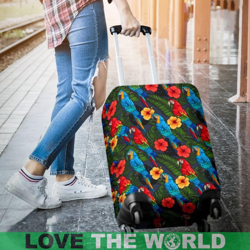 Hibiscus Parrot Brazil Luggage Covers