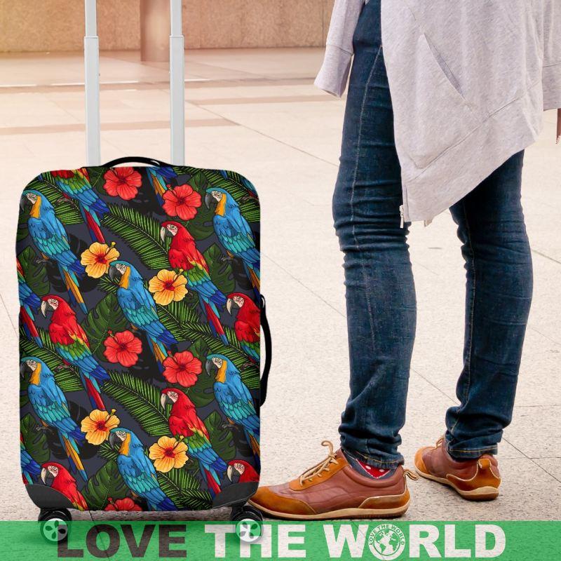 Hibiscus Parrot Brazil Luggage Covers