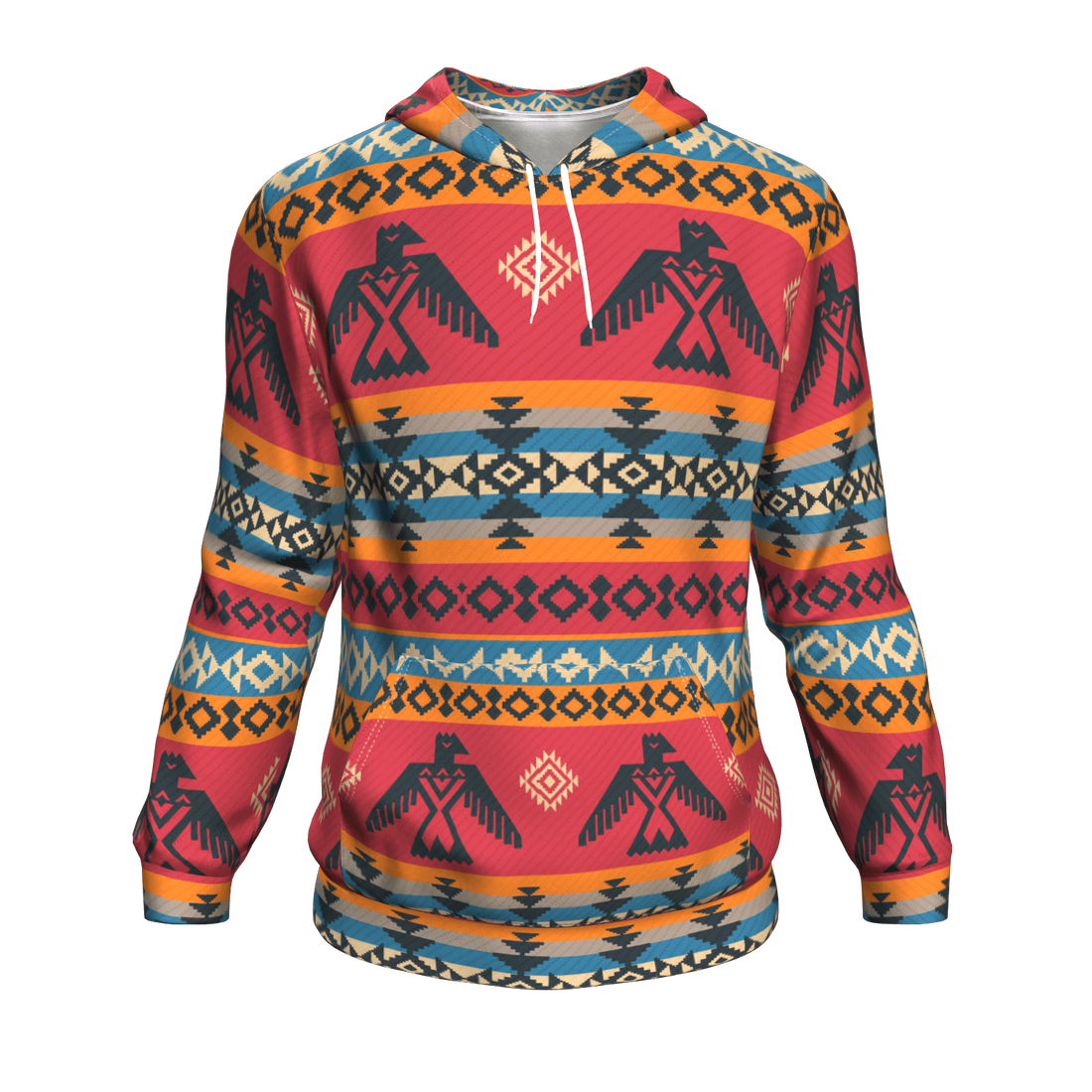 Thunderbird 3D Pullover Hoodies Native American Clothings Tribe Artwork LT10