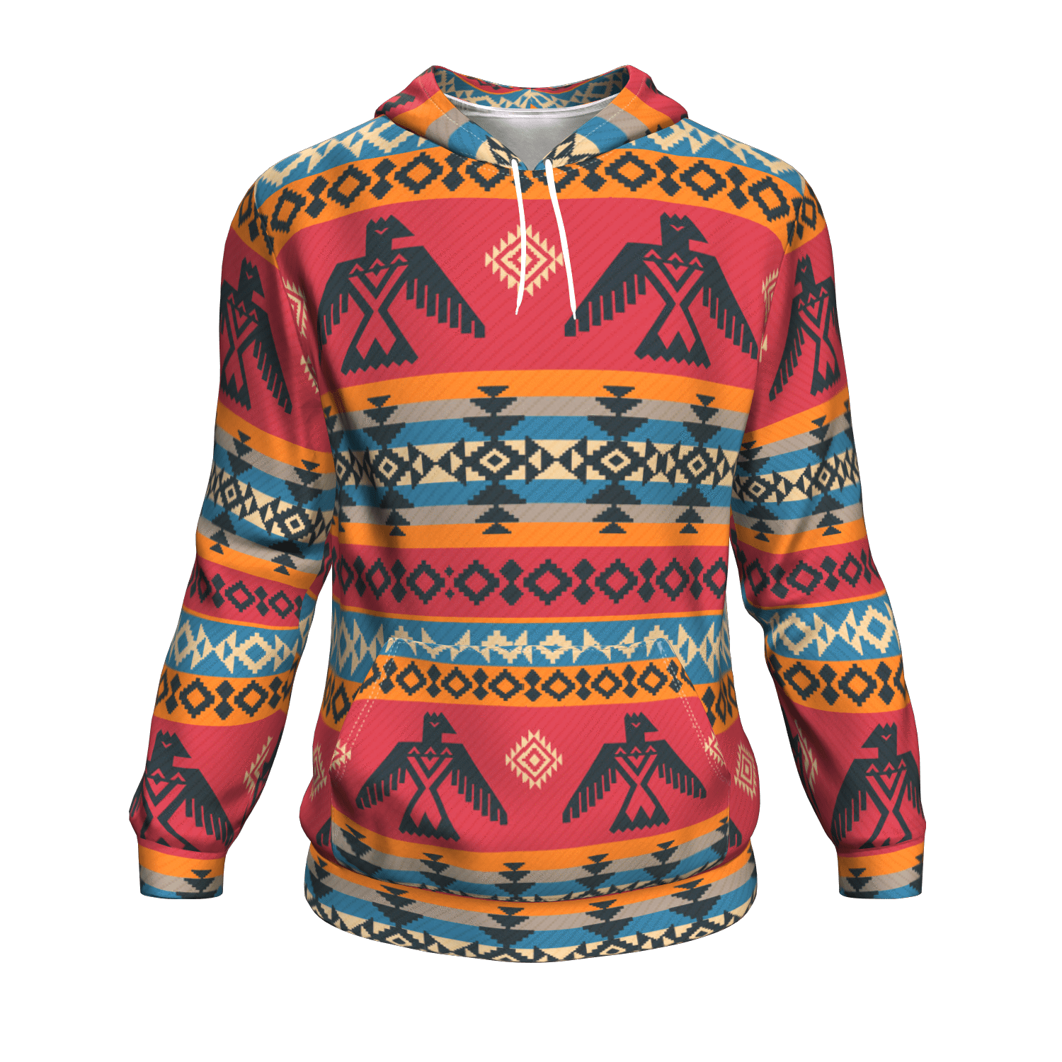 Thunderbird 3D Pullover Hoodies Native American Clothings Tribe Artwork LT10