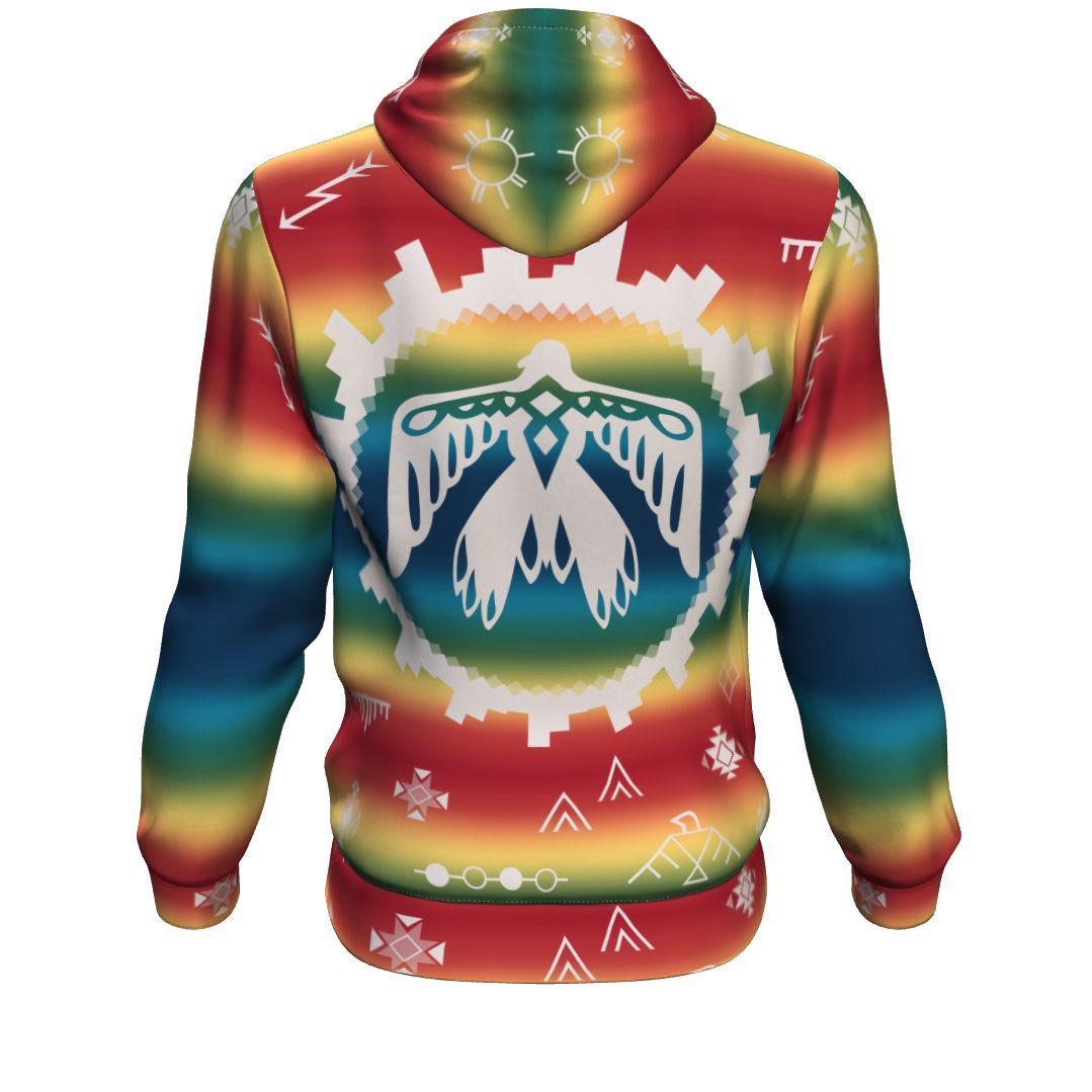 Thunderbird Rainbow Native American Pride All Over Hoodie LT10