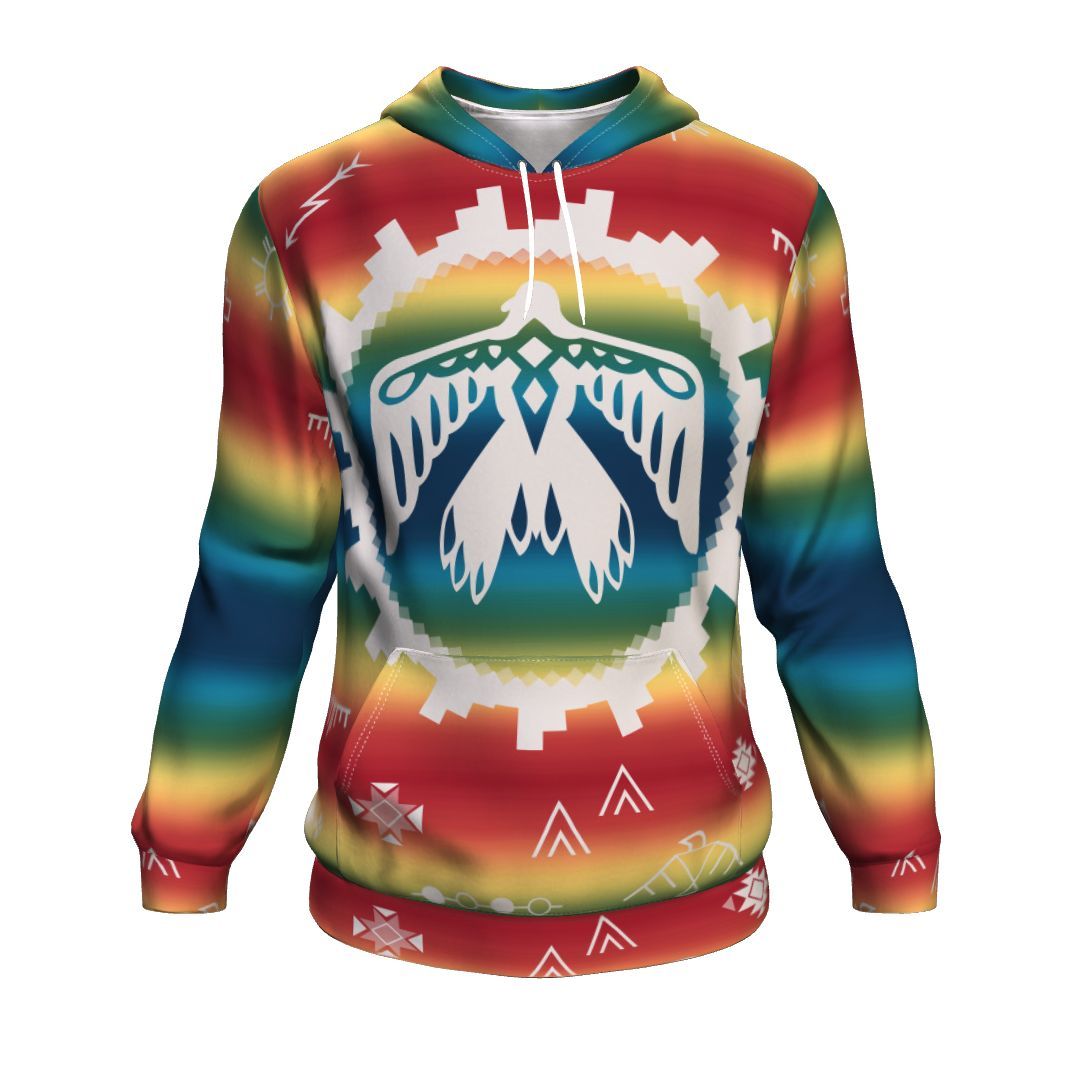 Thunderbird Rainbow Native American Pride All Over Hoodie LT10