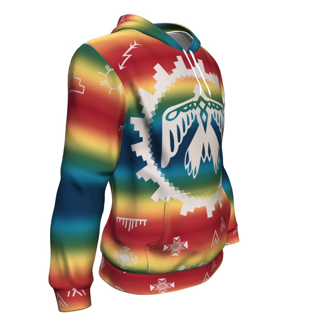 Thunderbird Rainbow Native American Pride All Over Hoodie LT10