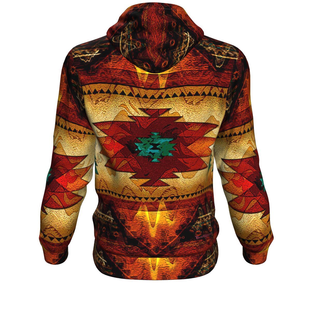 Southwest Brown Symbol Native American Pullover Hoodie LT10