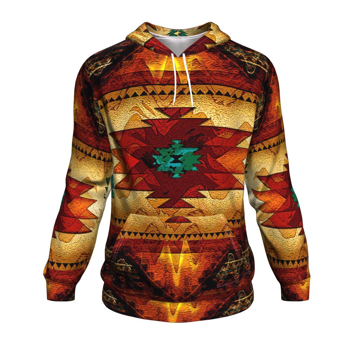 Southwest Brown Symbol Native American Pullover Hoodie LT10