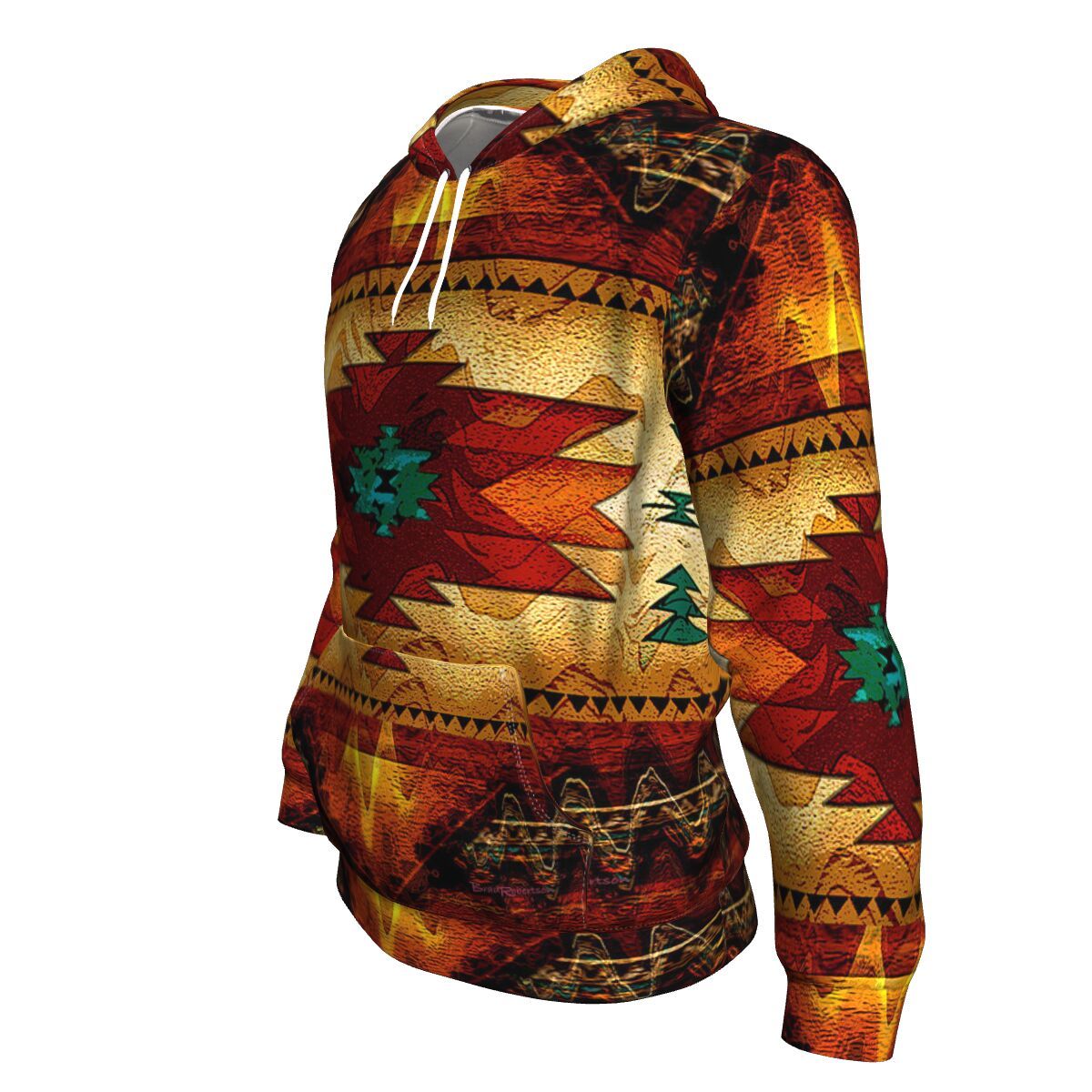 Southwest Brown Symbol Native American Pullover Hoodie LT10