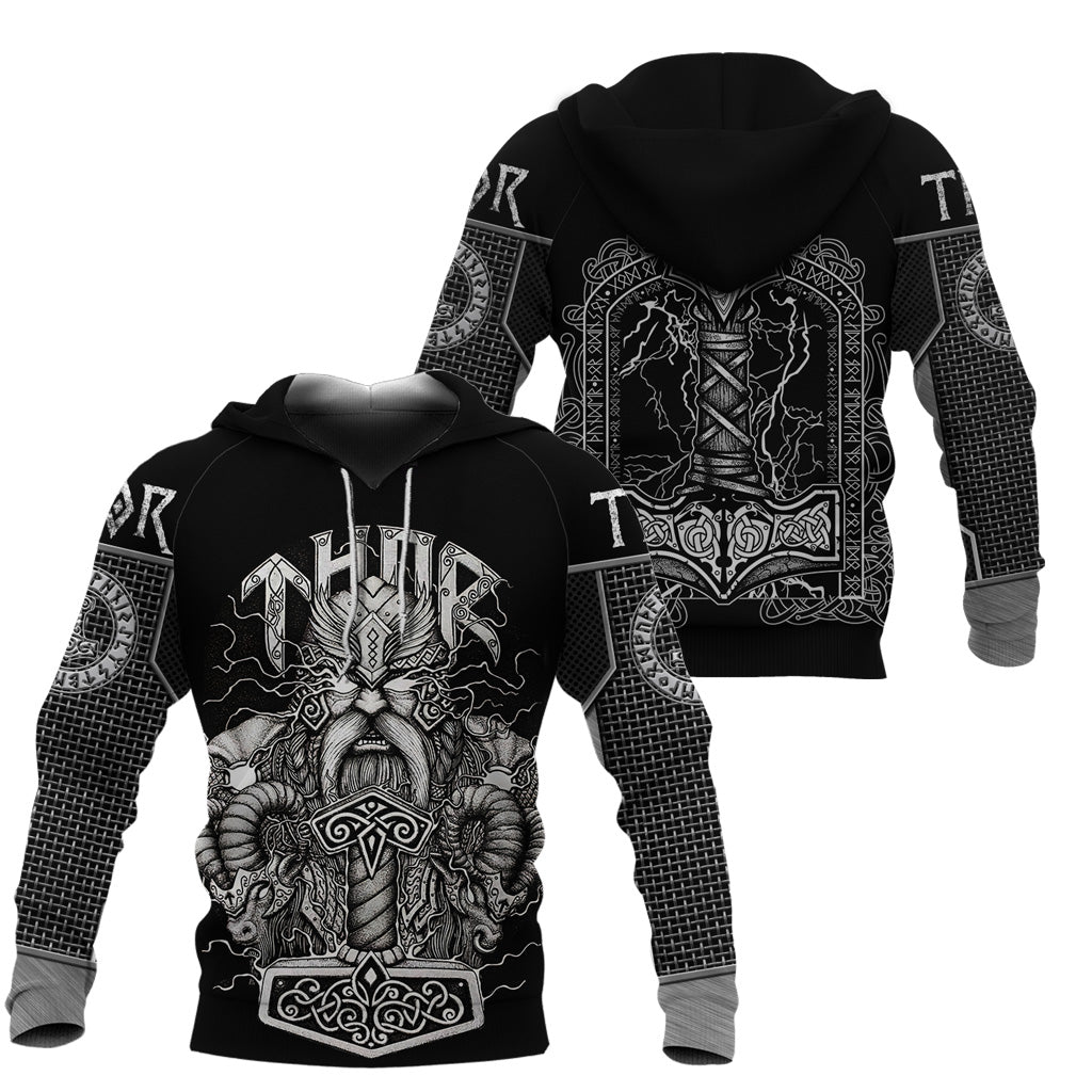 Viking Hoodie Thor and Hammer RLT12