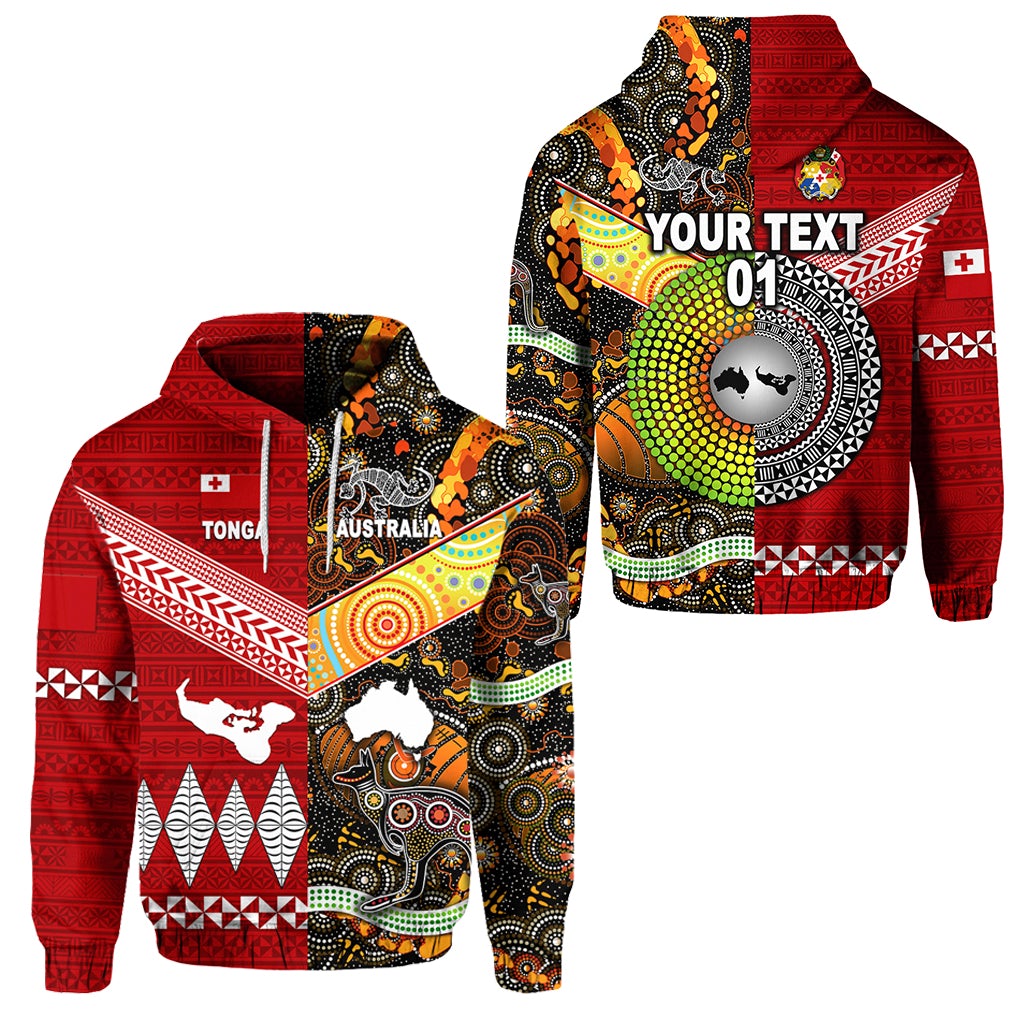 Tonga Ngatu and Australia Aboriginal Hoodie Together LT8