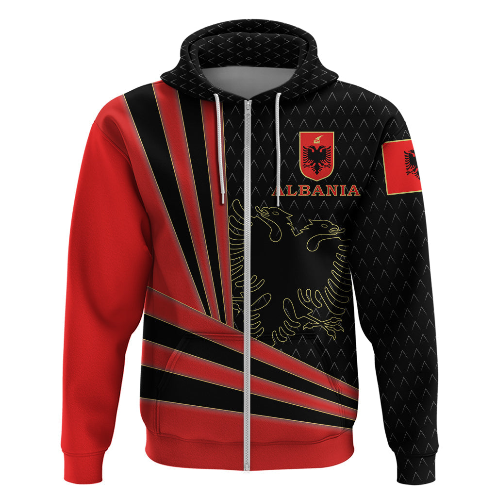 Albania Zip Up Hoodie Albania Flag