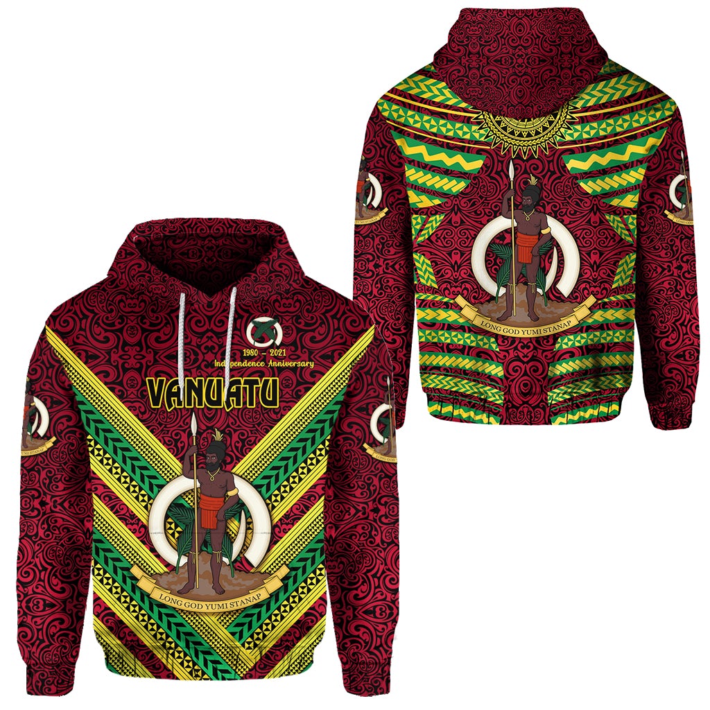 Vanuatu Special Independence Anniversary Hoodie Creative Style Red LT8