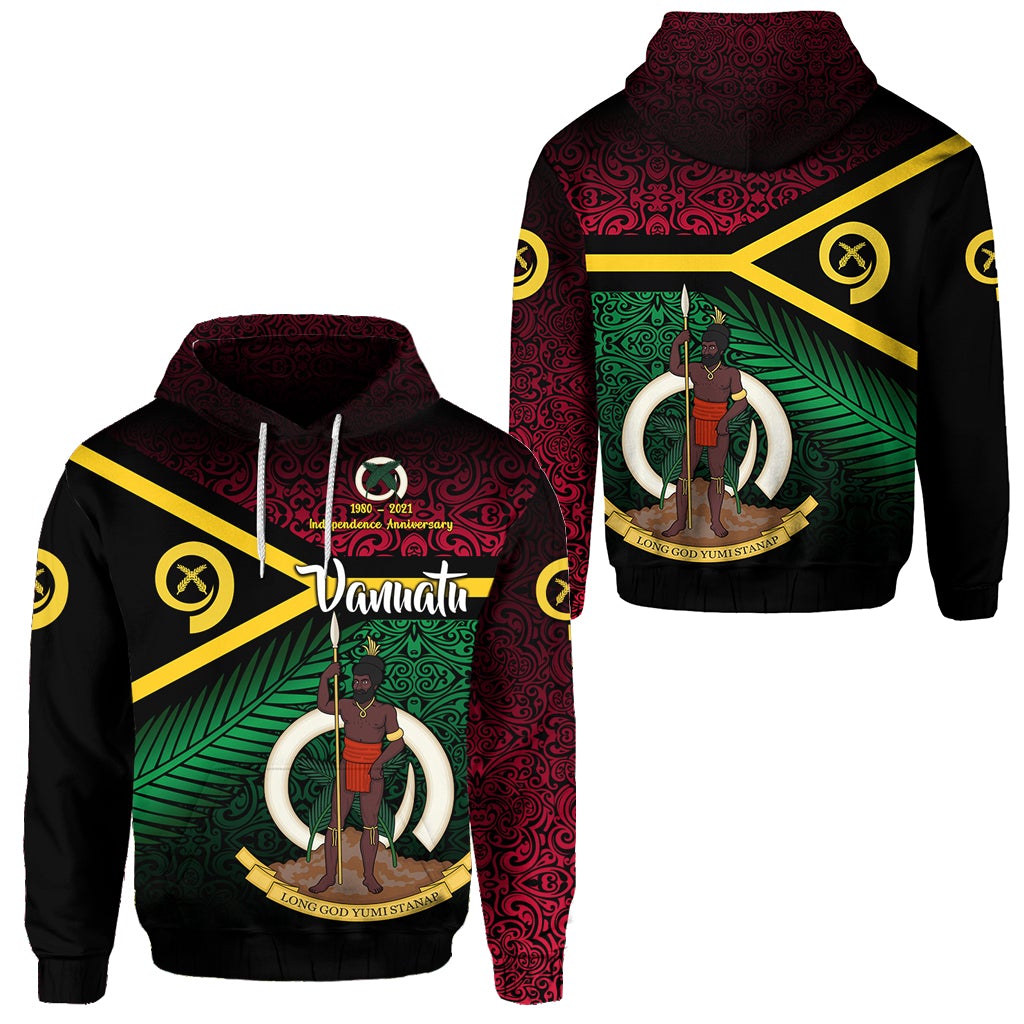 Vanuatu Special Independence Anniversary Hoodie Original Flag Style LT8