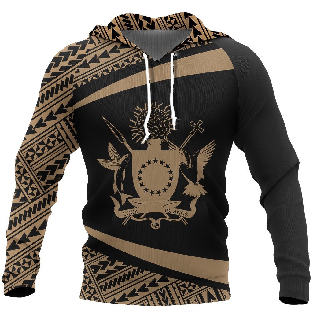 Cook Islands Polynesia Hoodie Circle Gold Ver 2.0