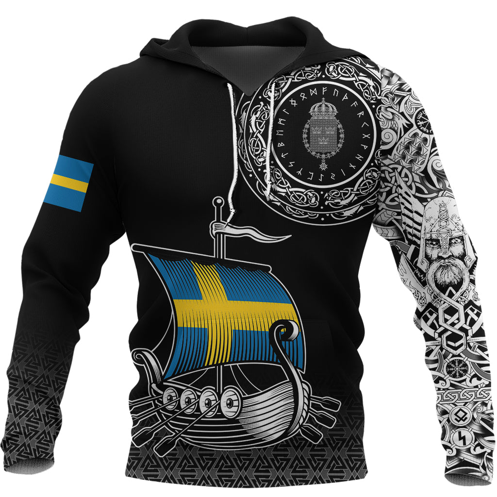 Viking Hoodie Swedish Drakkar RLT12