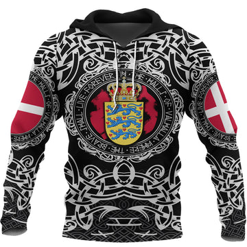 Viking Hoodie Denmark Viking Pattern RLT12