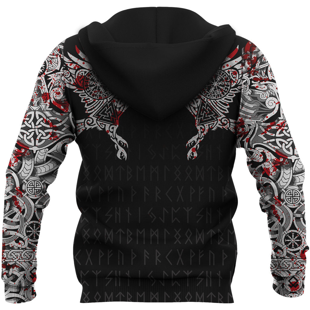 Viking Raven Tatoo Blood Ver 2 Hoodie A15 RLT12