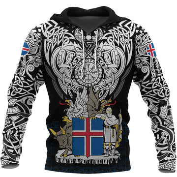 Viking Hoodie Iceland Viking Symbol RLT12