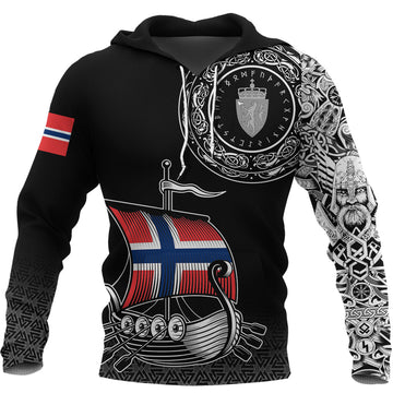 Viking Hoodie Norwegian Drakkar RLT12