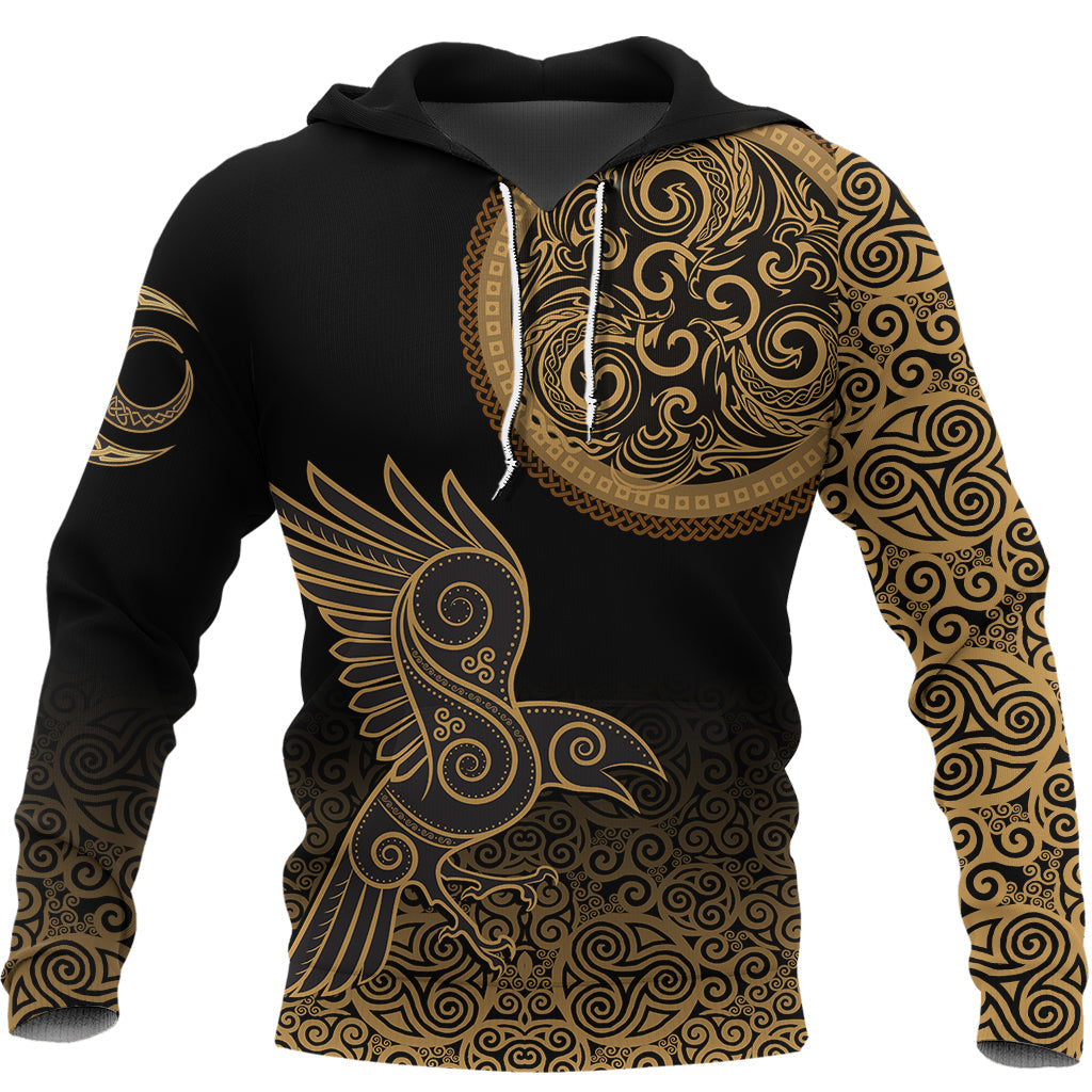 Viking Hoodie Triskele Raven Celtic RLT12