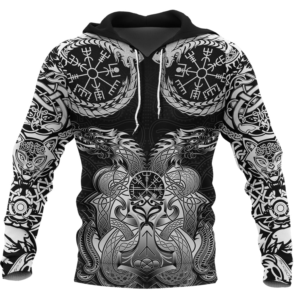 Viking Hoodie Dragon Tattoo RLT12