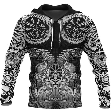 Viking Hoodie Dragon Tattoo RLT12
