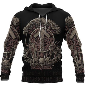 Viking Hoodie Teiwaz Rune RLT12