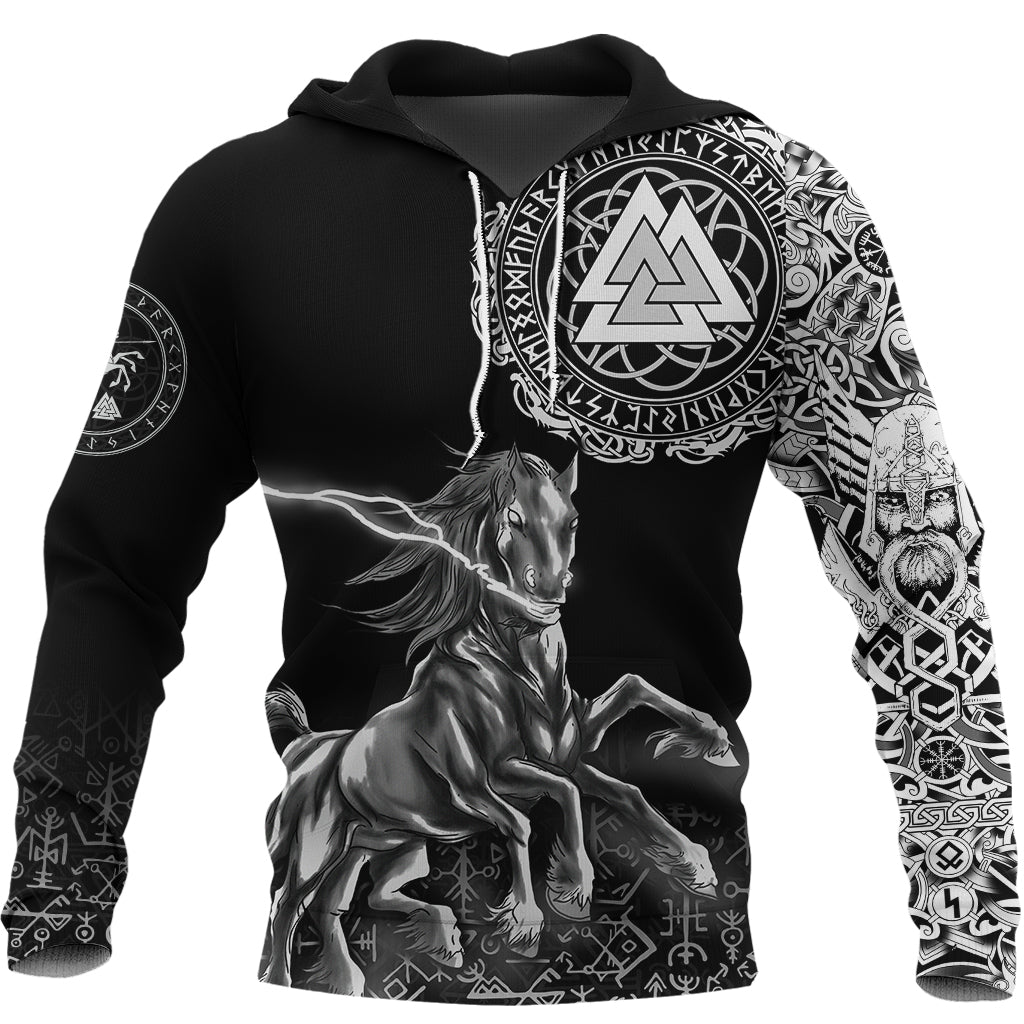 Viking Zip Hoodie - Sleipnir Odin RLT12