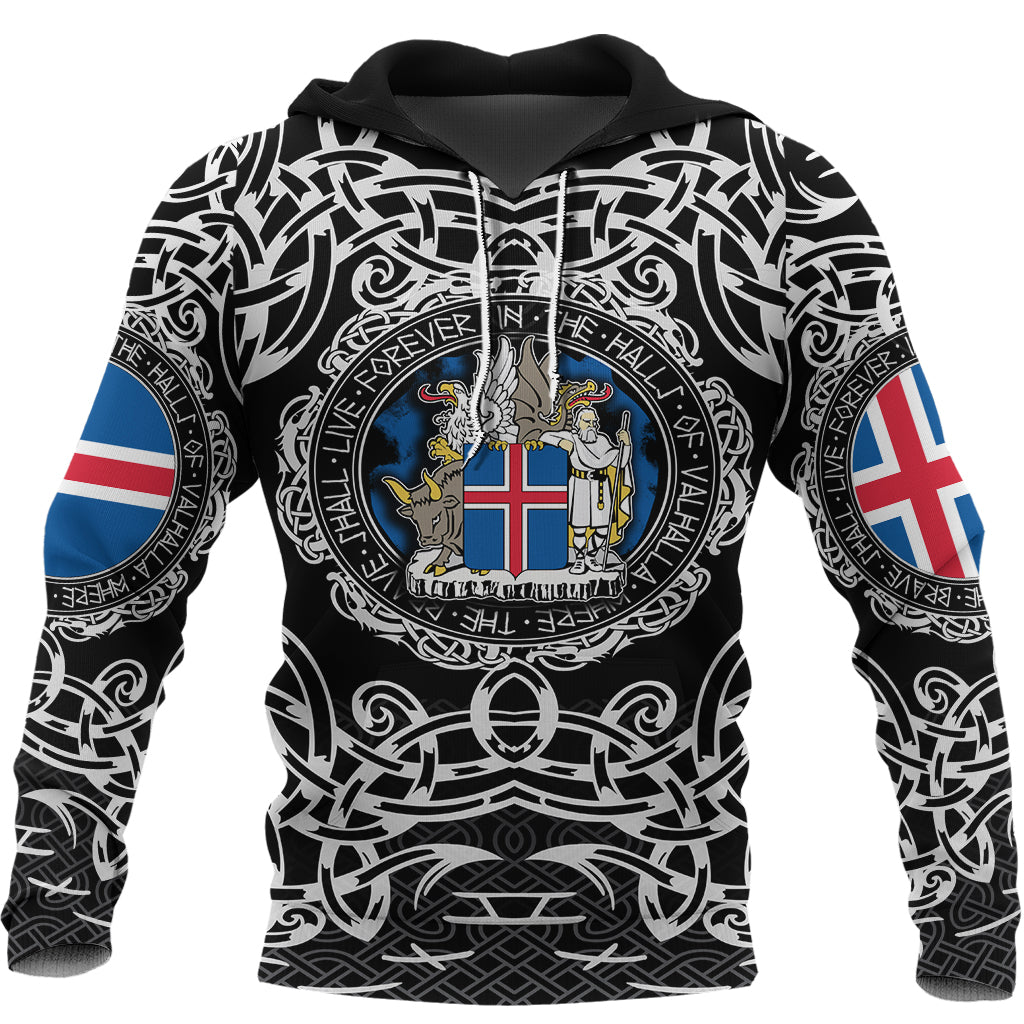 Viking Hoodie Iceland Viking Pattern RLT12
