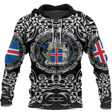 Viking Hoodie Iceland Viking Pattern RLT12