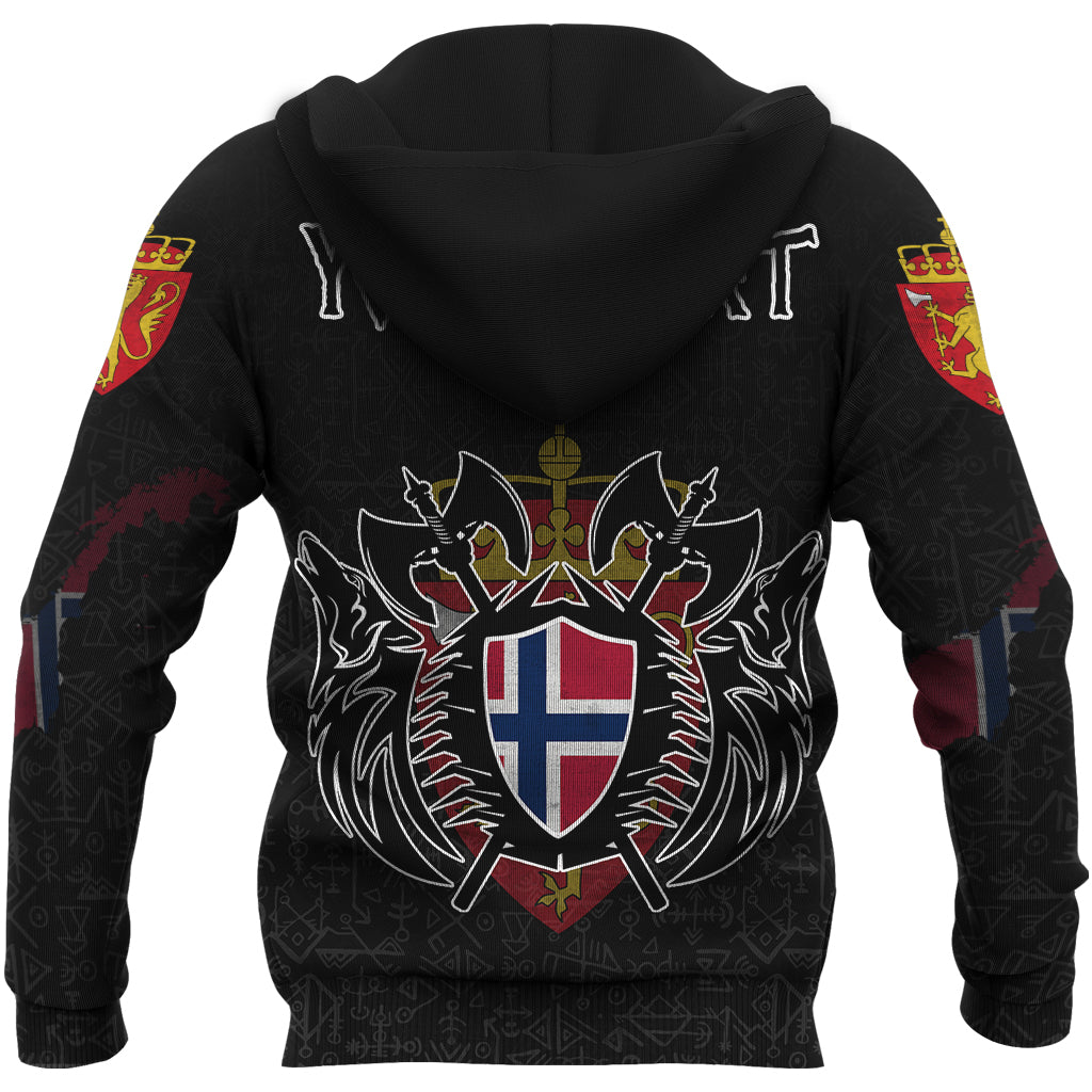 Custom Viking Norway Flag and Map Hoodie style Viking Geri and Freki RLT12
