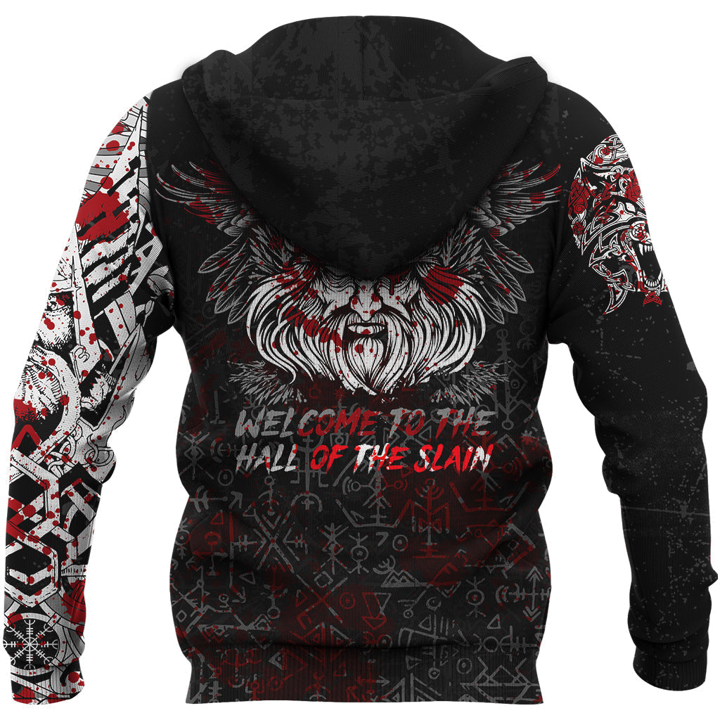 Viking Odin Viking Zip Hoodie Blood RLT12
