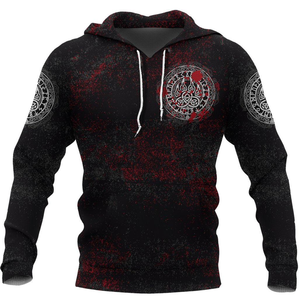 Viking Hoodie Viking Bear Claws Blood Tattoo RLT12