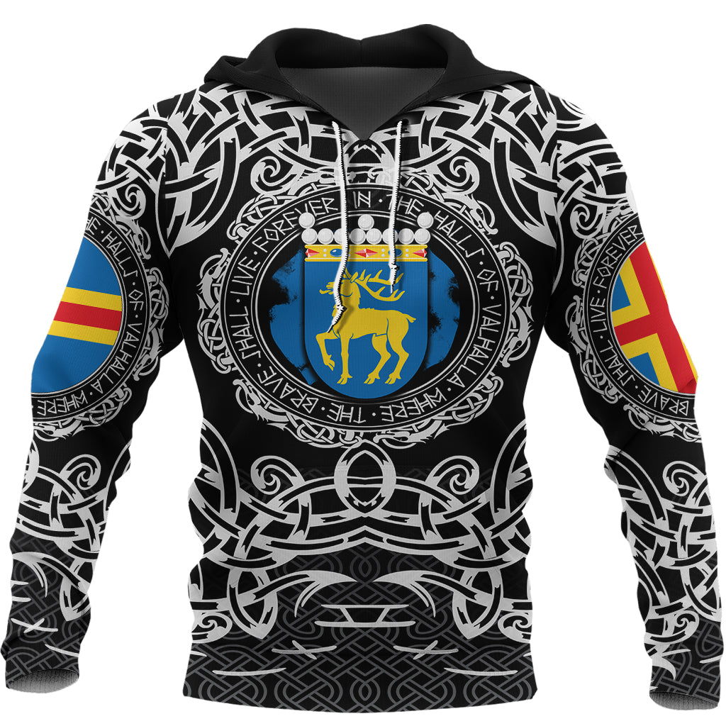Viking Hoodie Aland Islands Viking Pattern RLT12