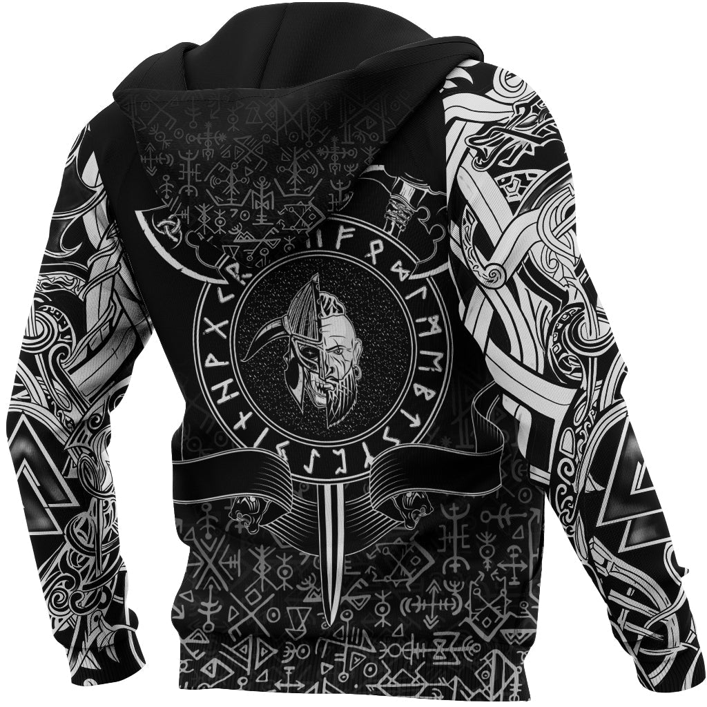 Viking Zip Hoodie - Valhalla and Warrior RLT12