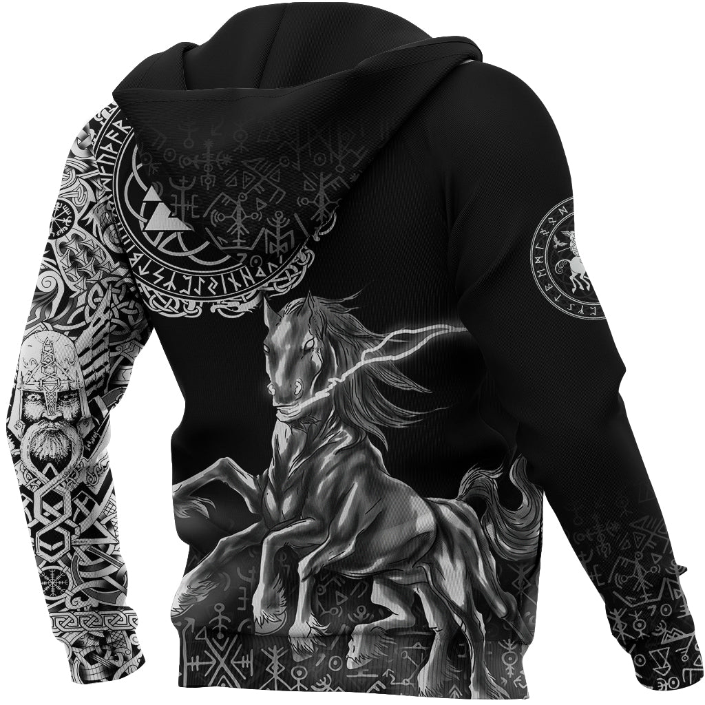 Viking Zip Hoodie - Sleipnir Odin RLT12