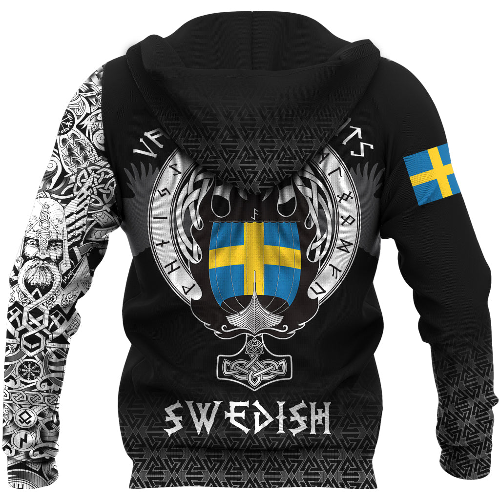 Viking Zip Hoodie - Swedish Drakkar RLT12
